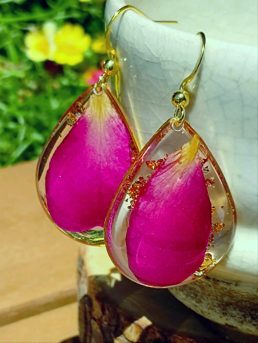 Boucles d'oreille Pétale de Rose