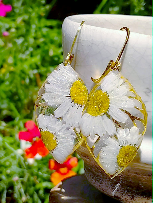 Boucles d'oreille Pâquerette