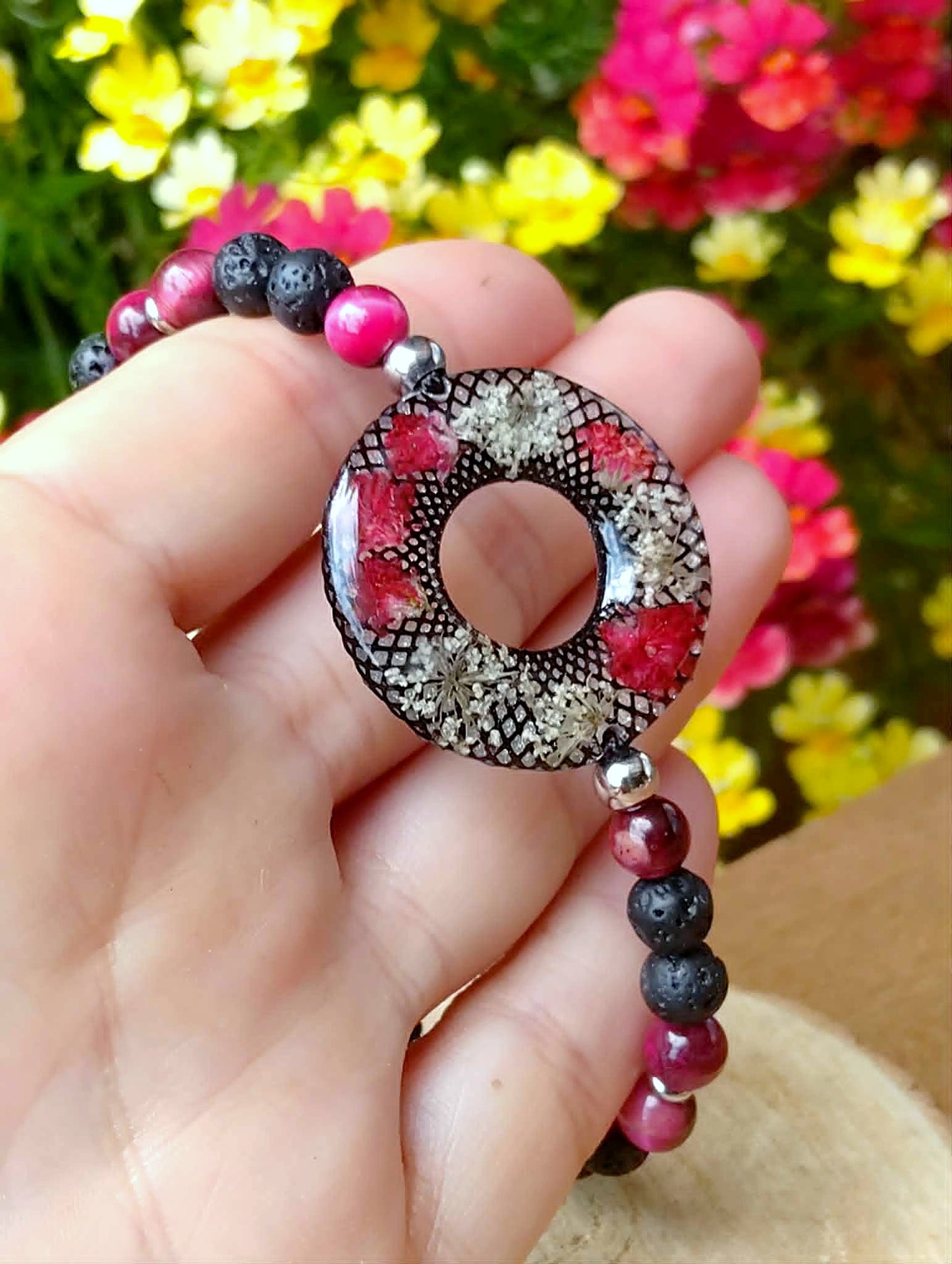 Bracelet Fleur de carotte Gypsophile