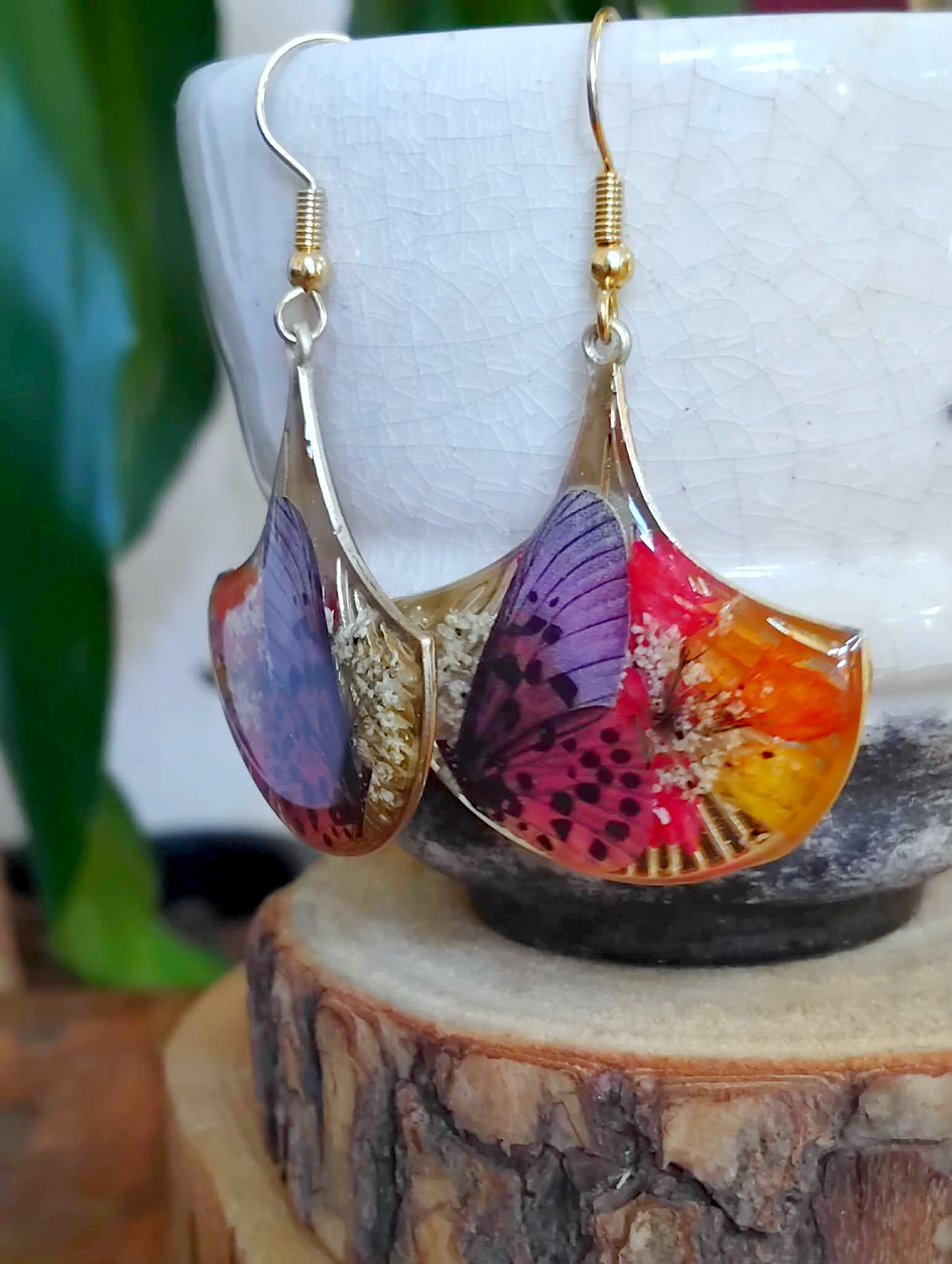 Boucles d'oreille Fleur de carotte Statices sinué