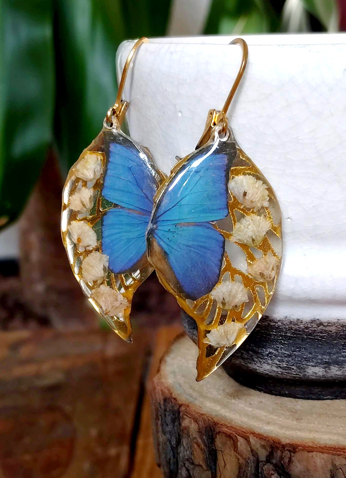 Boucles d'oreille, Gypsophiles