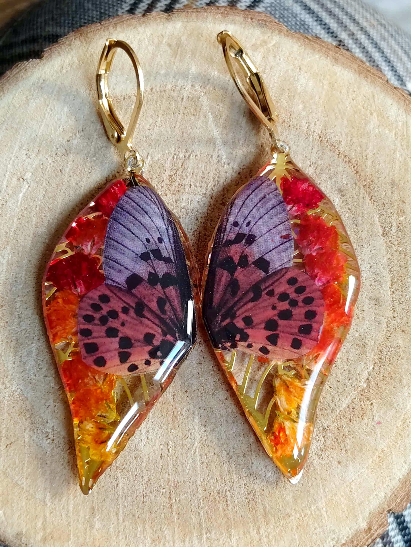 Boucles d'oreille, Gypsophiles