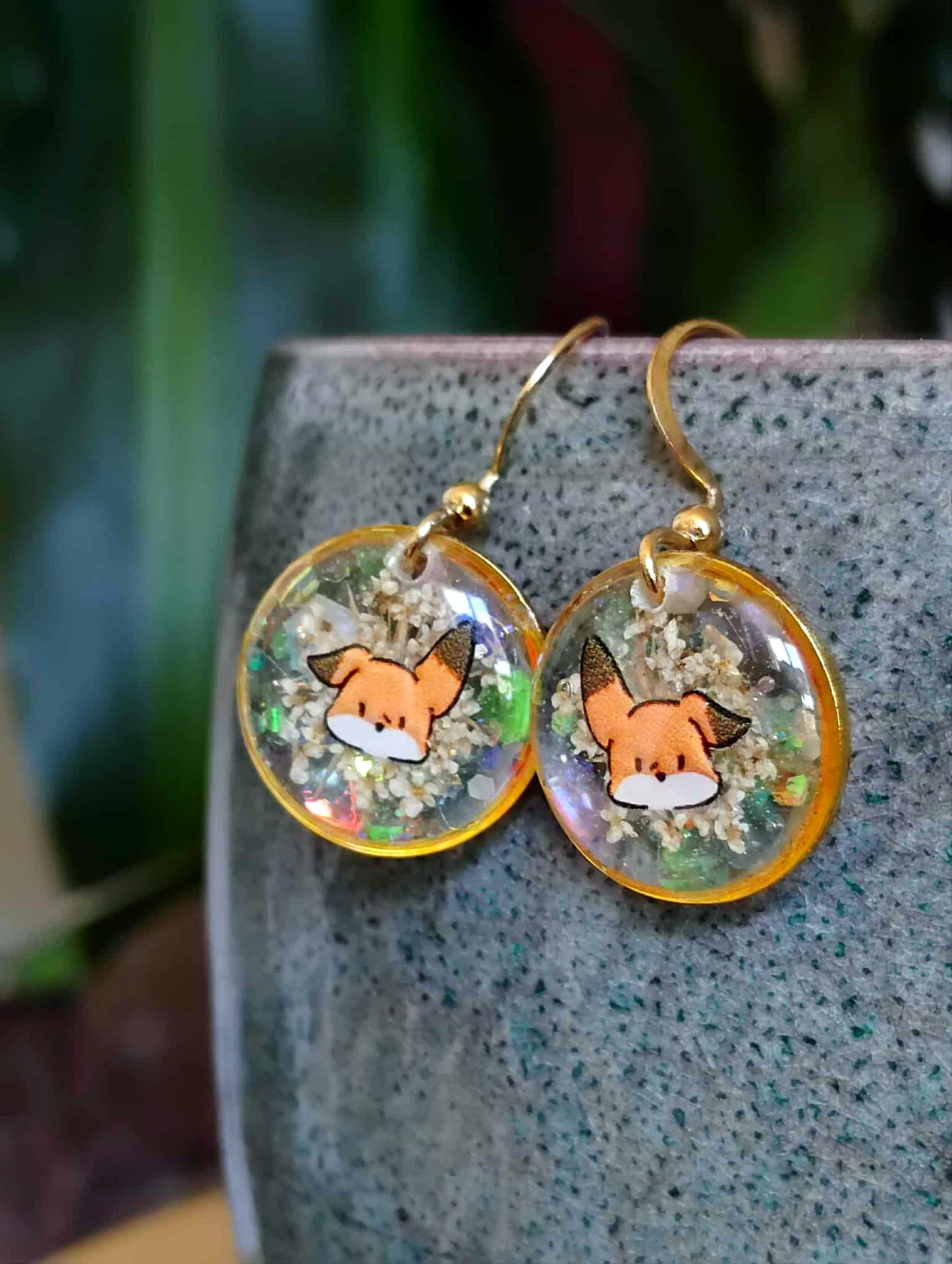 Boucles d'oreille, Fleur de carotte