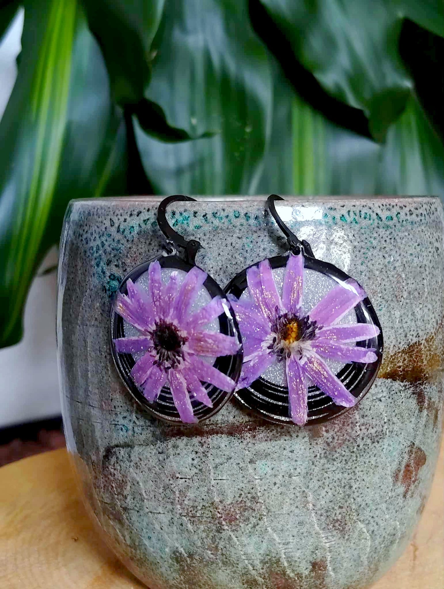 Boucles d'oreille Anémone