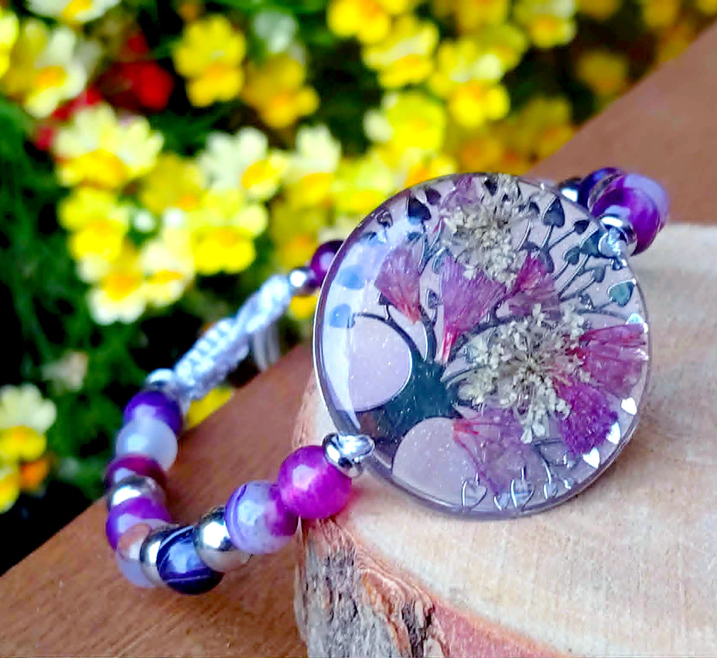 Bracelet, Arbre de vie Statices Fleur de carotte