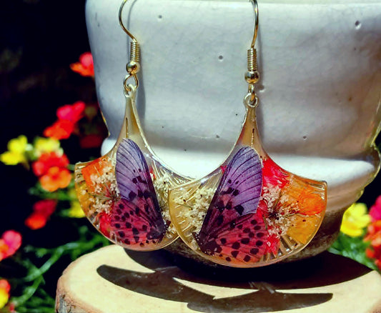 Boucles d'oreille Fleur de carotte Statices sinué