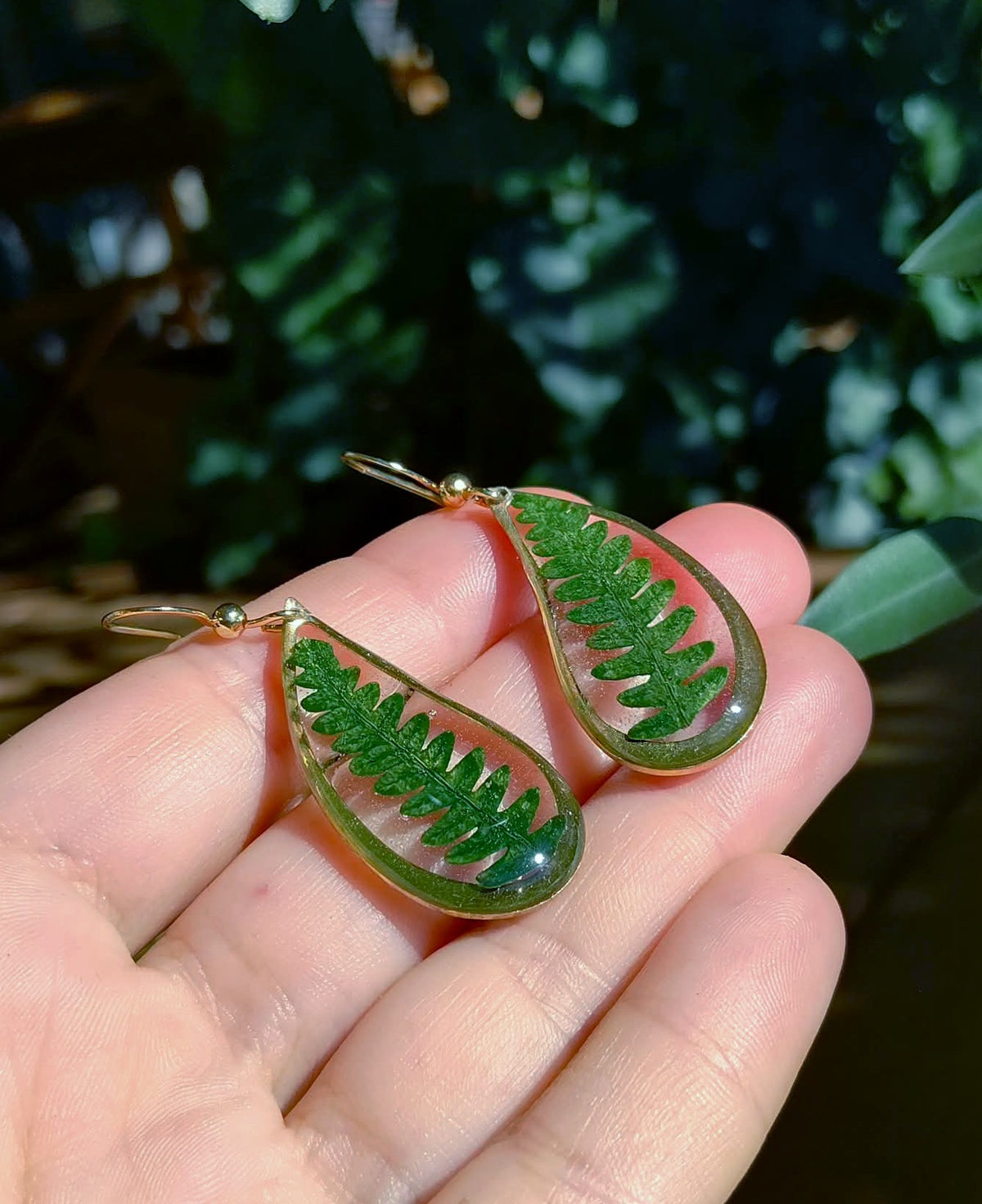 Boucles d'oreille Fougère