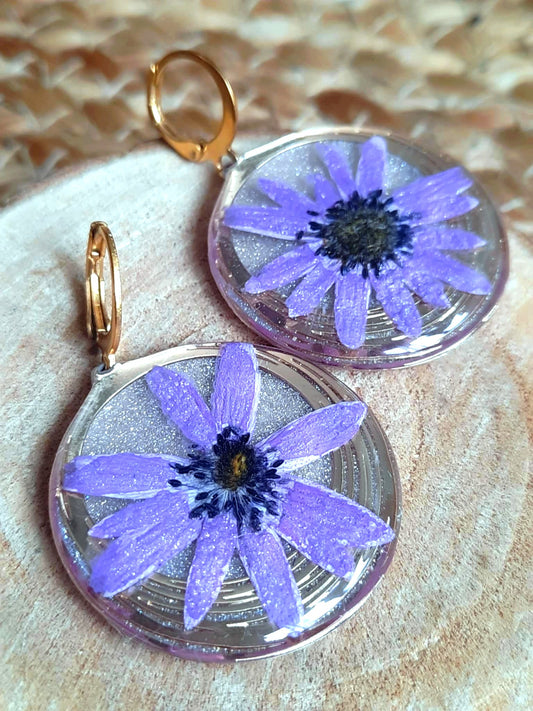 Boucles d'oreille, Anémone