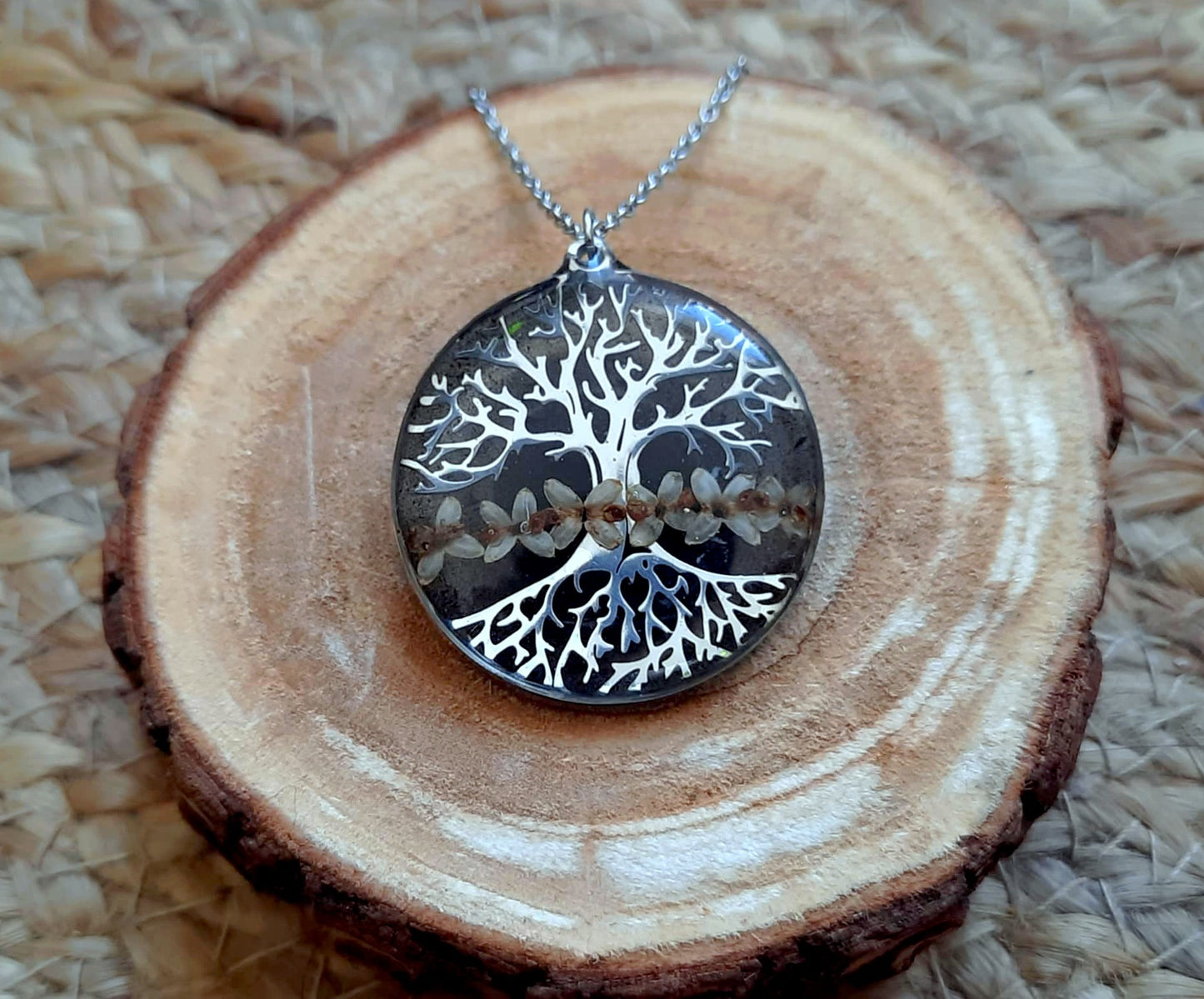 Collier, Arbre de vie, Fleurs d'olivier