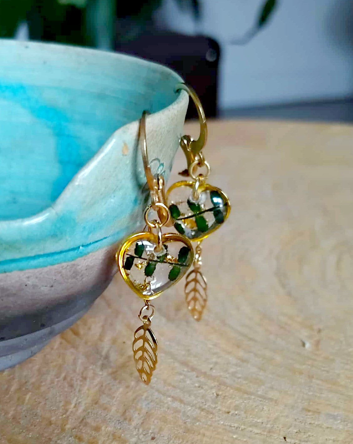 Boucles d'oreille Fougère