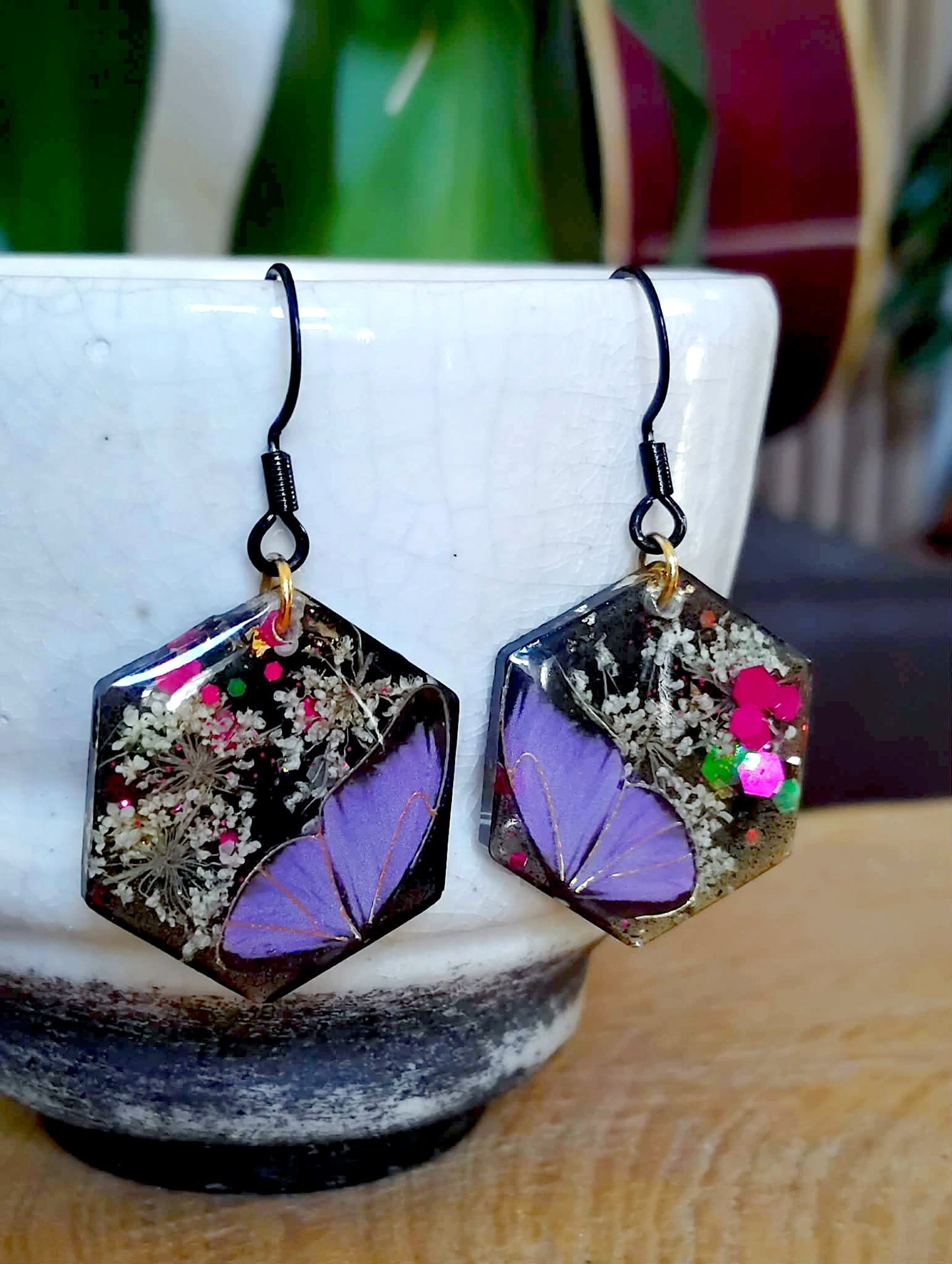Boucles d'oreille Fleur de carotte