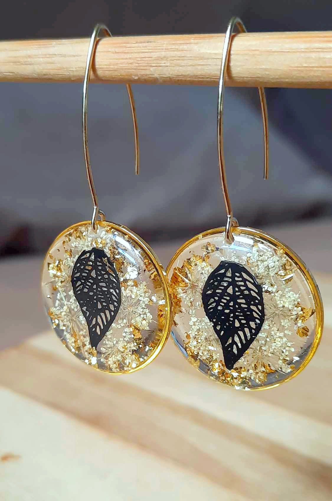 Boucles d'oreille, Fleur de carotte