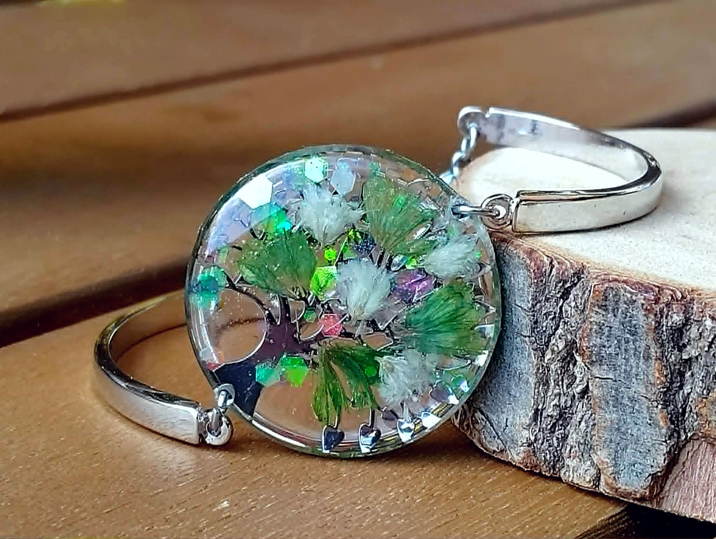 Bracelet Statices et Gypsophiles