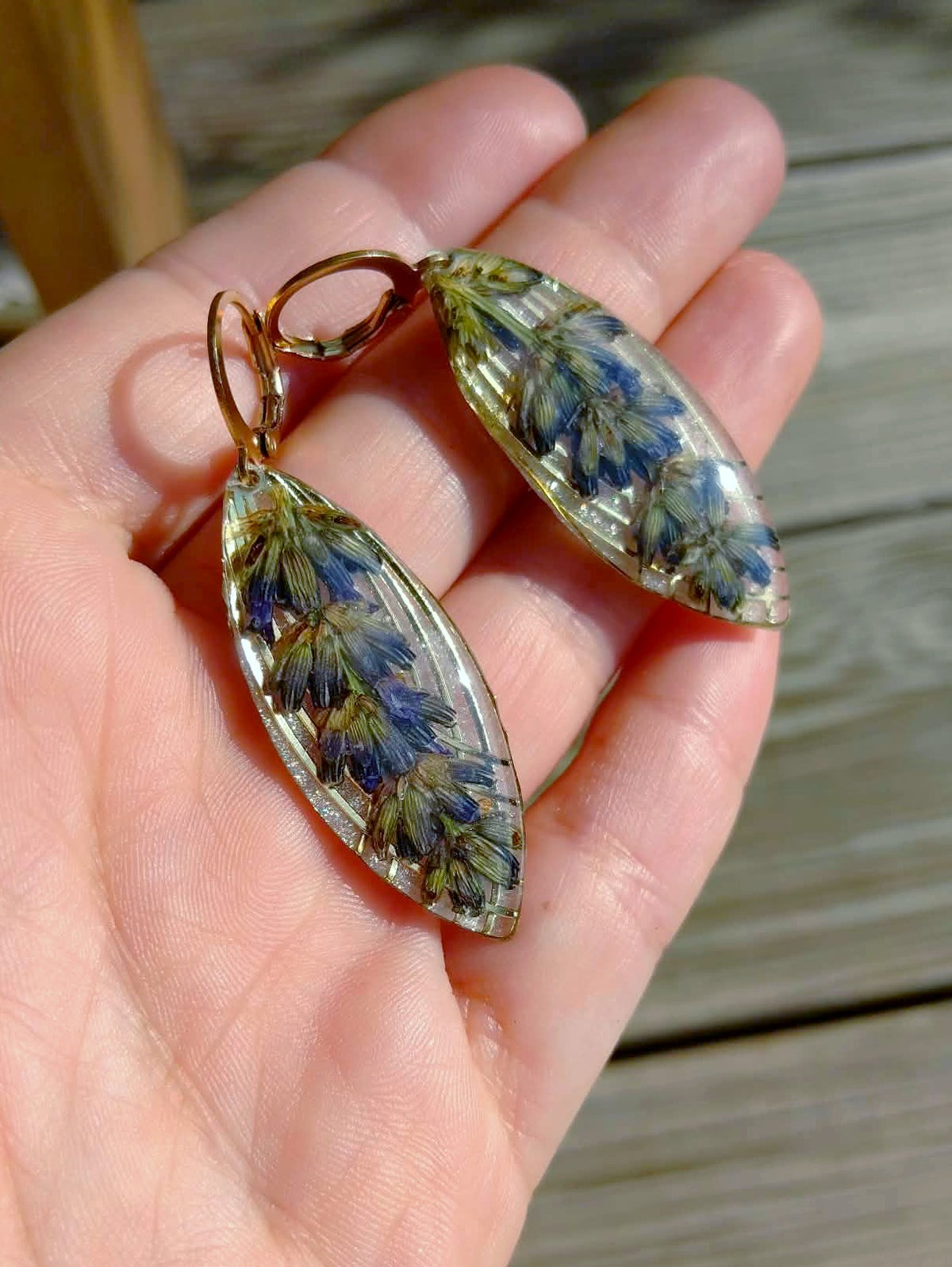 Boucles d'oreille Lavande