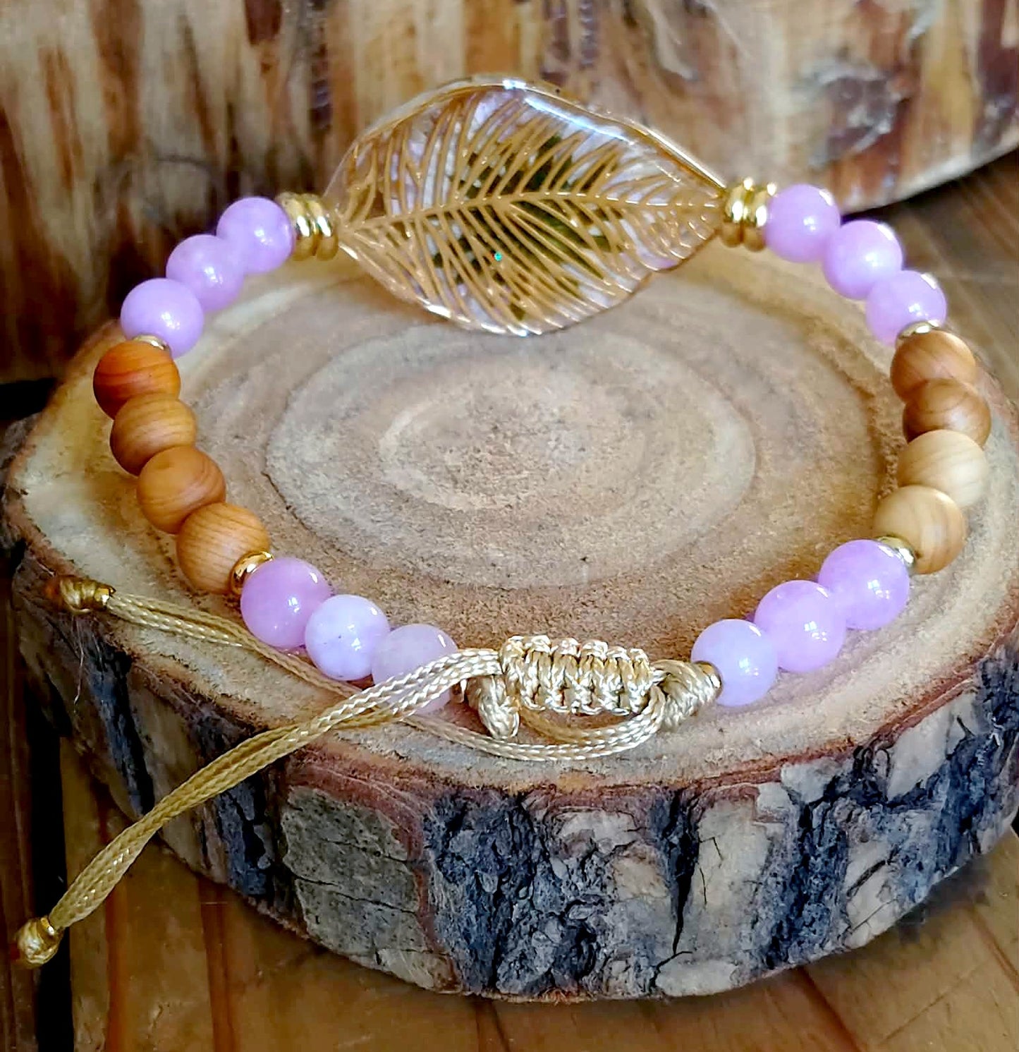 Bracelet Pâquerette Quartz rose