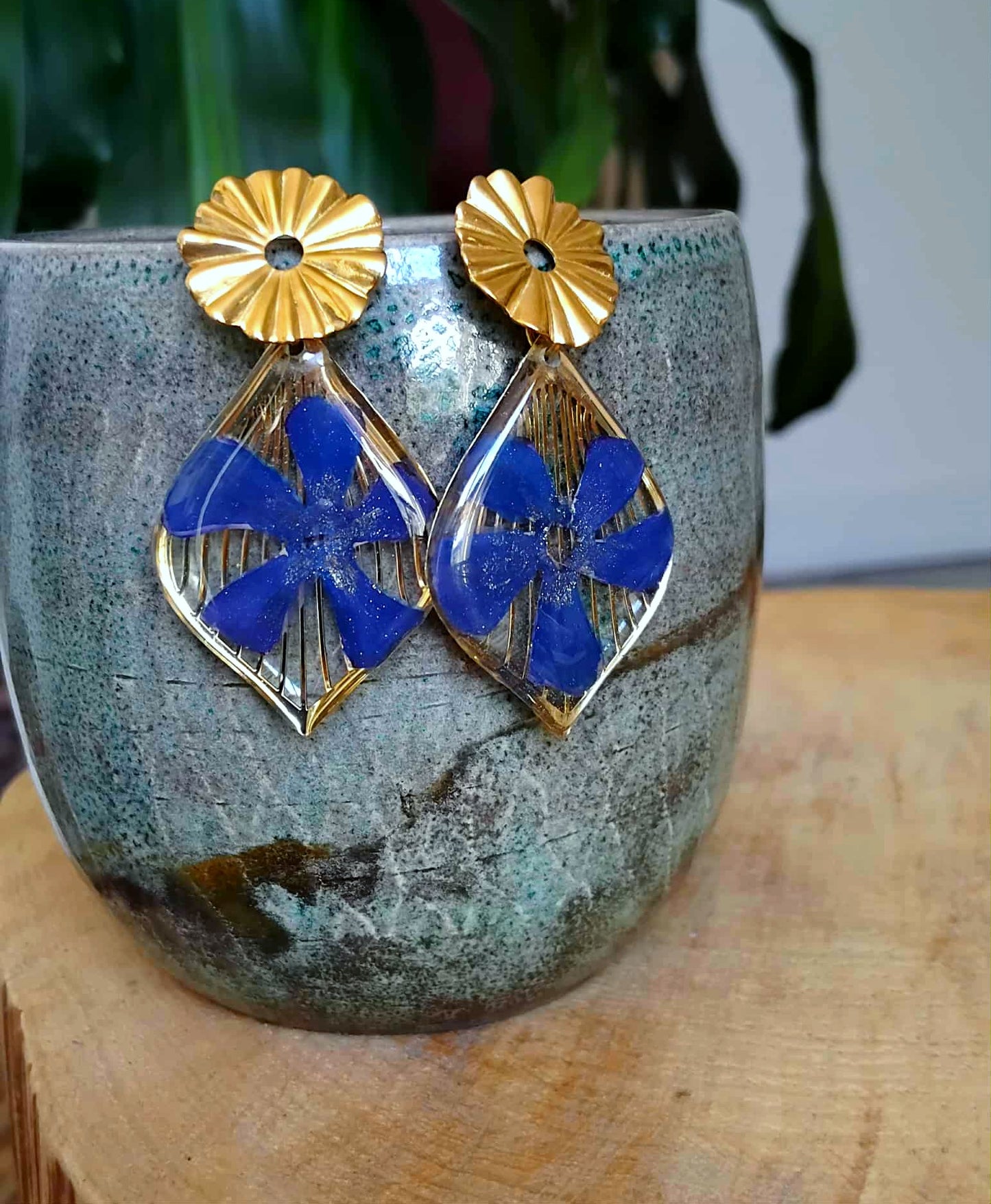 Boucles d'oreille, Pervenche