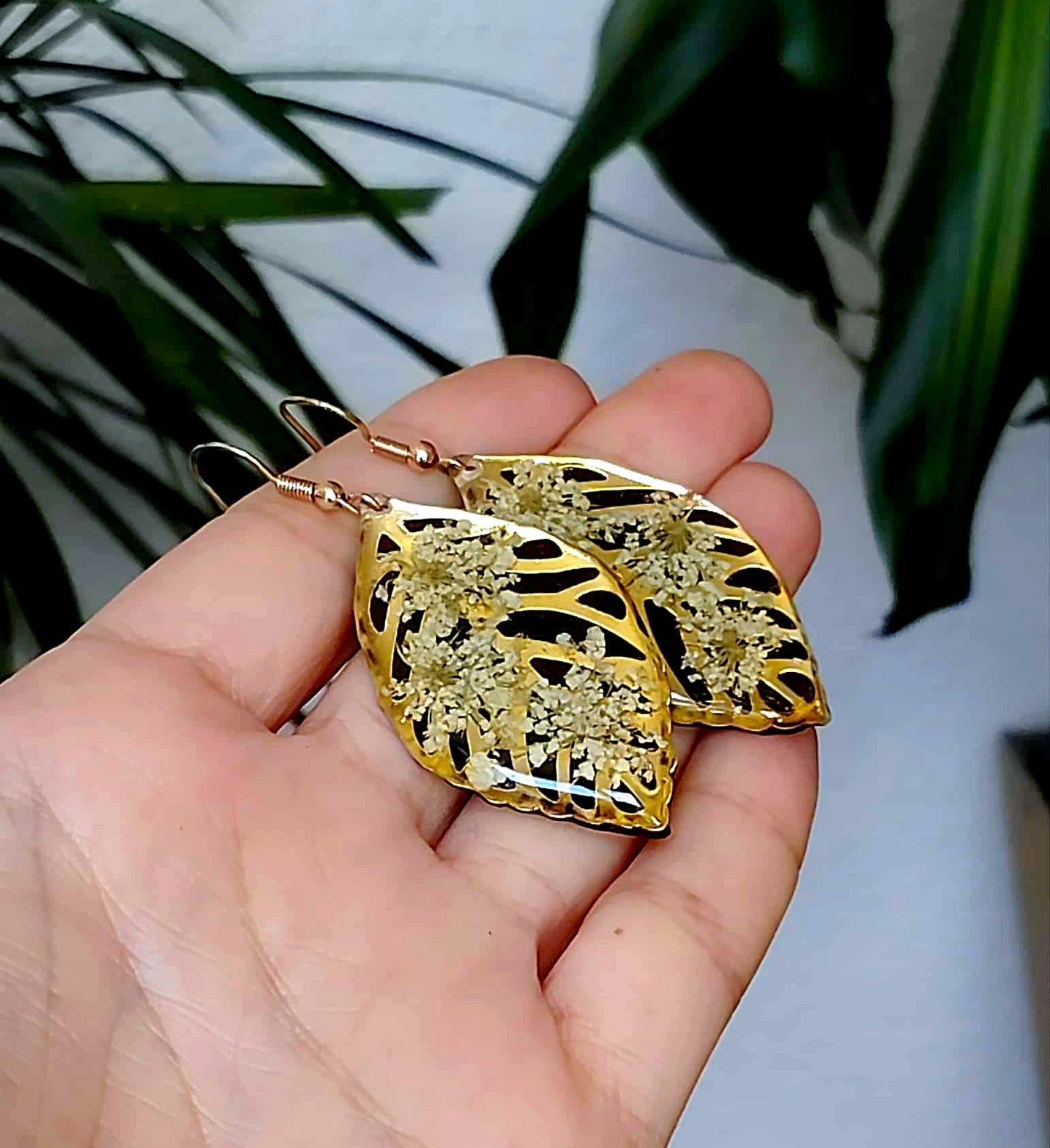 Boucles d'oreille, Fleur de carotte