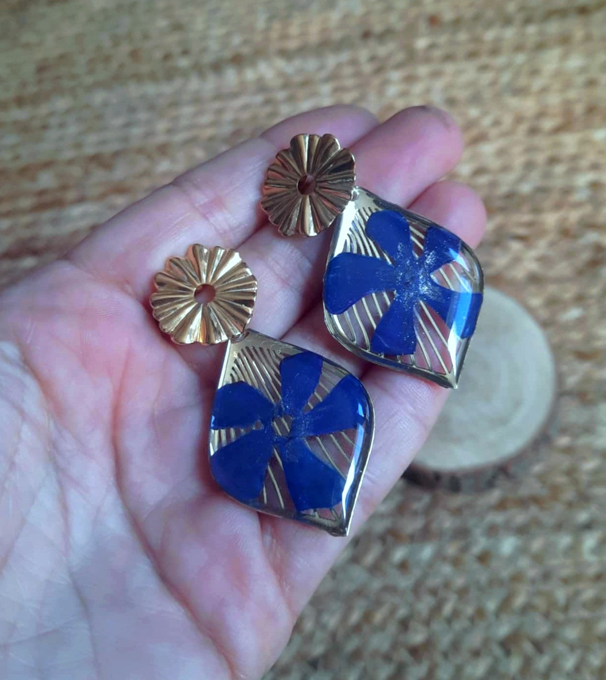 Boucles d'oreille, Pervenche