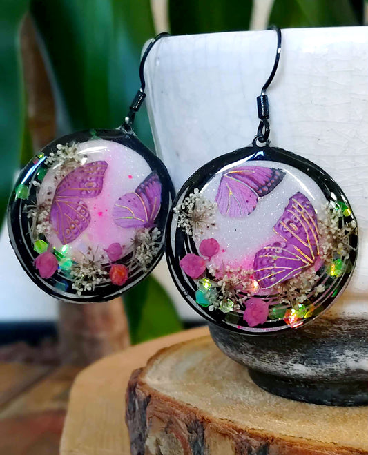 Boucles d'oreille Fleur de carotte