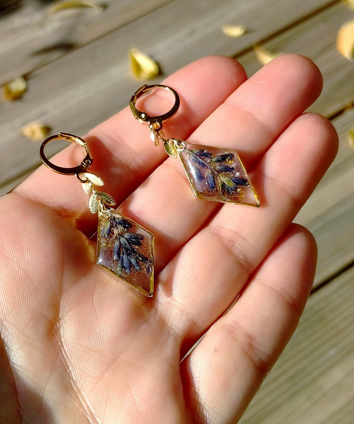 Boucles d'oreille Lavande