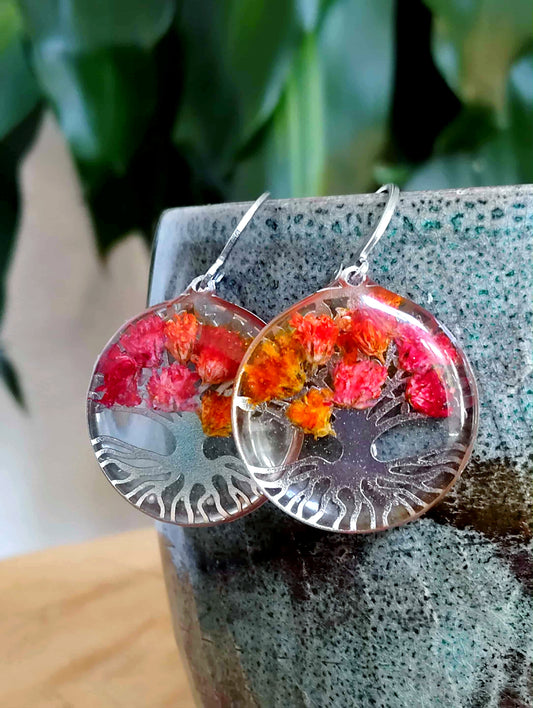 Boucles d'oreille Fleur de carotte Gypsophiles