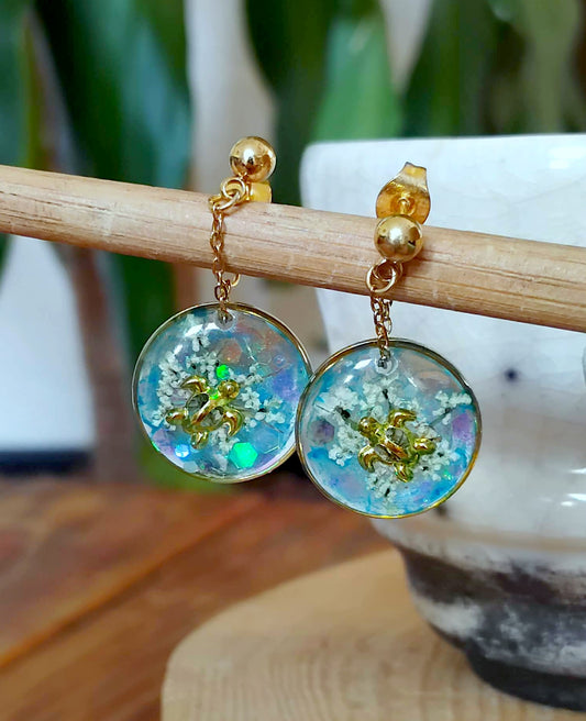 Boucles d'oreille Fleur de carotte