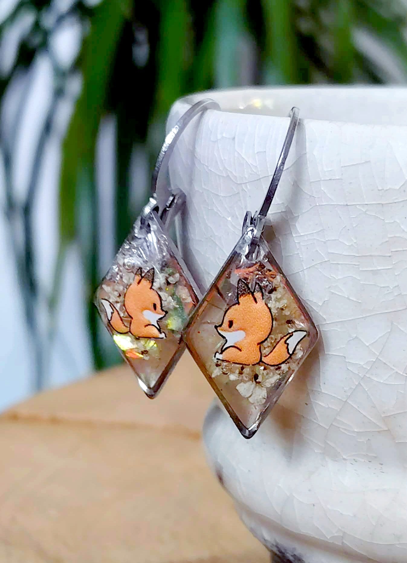 Boucles d'oreille, Fleur de carotte