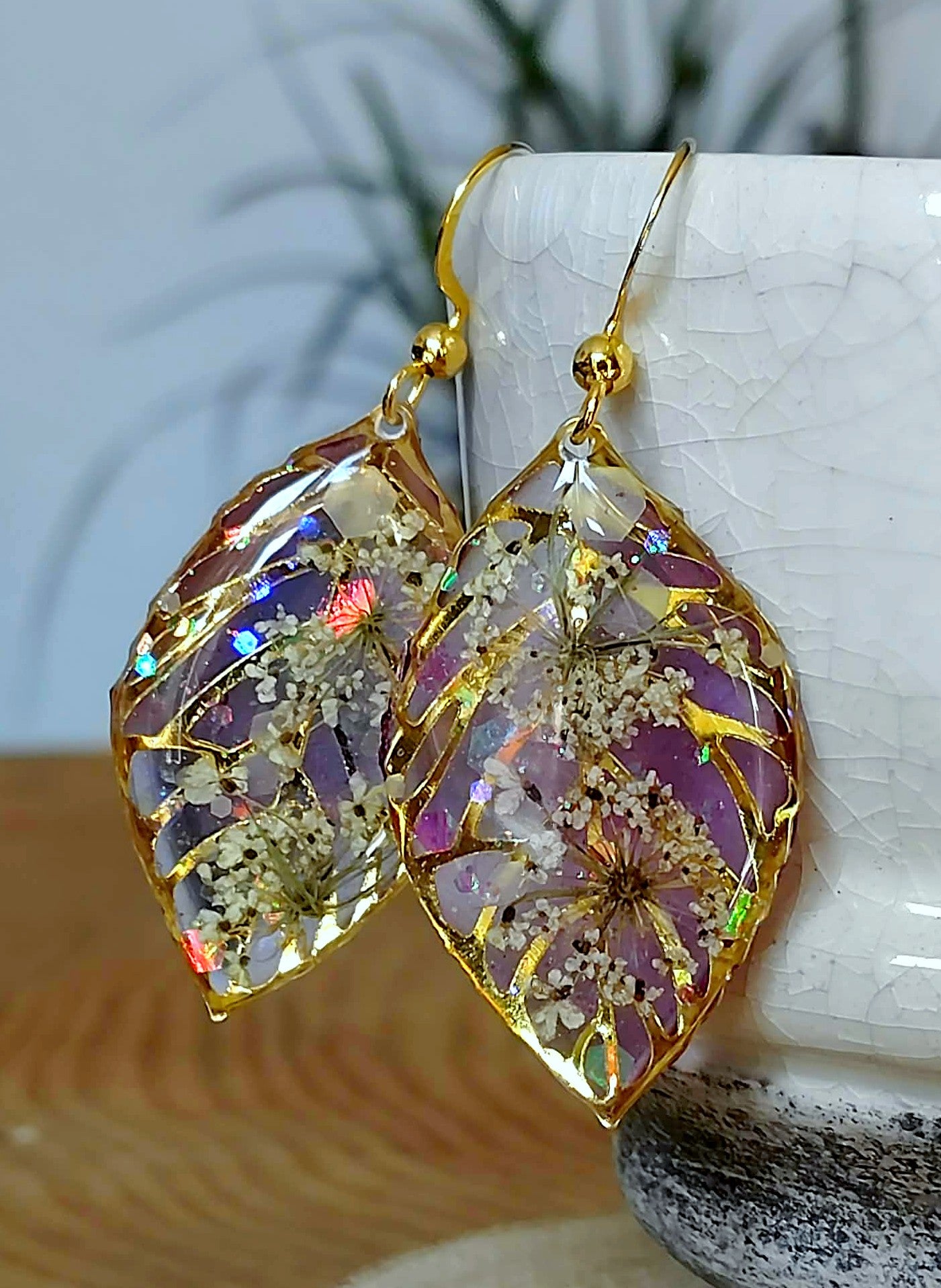 Boucles d'oreille Fleur de carotte