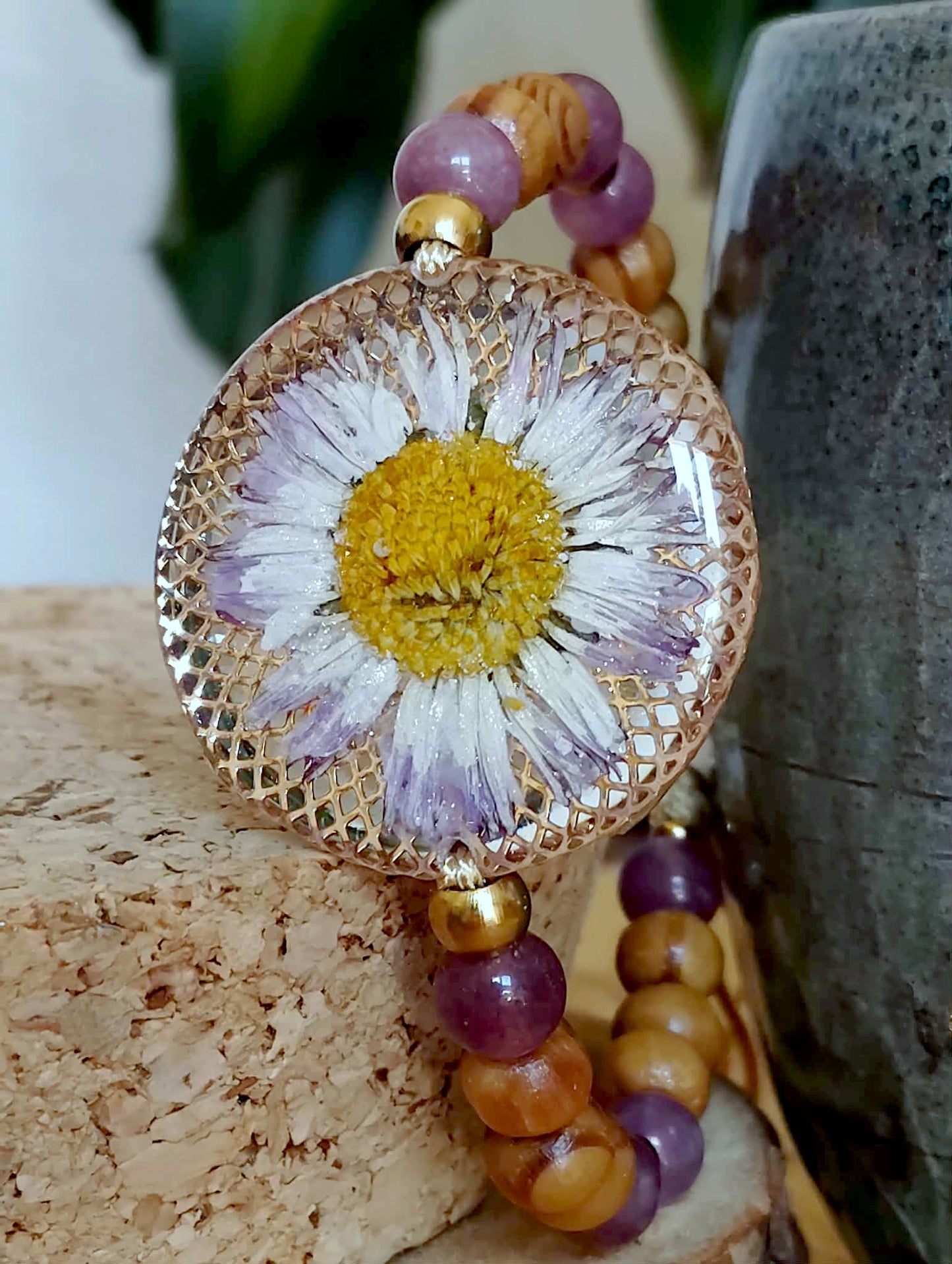 Bracelet Pâquerette Améthyste