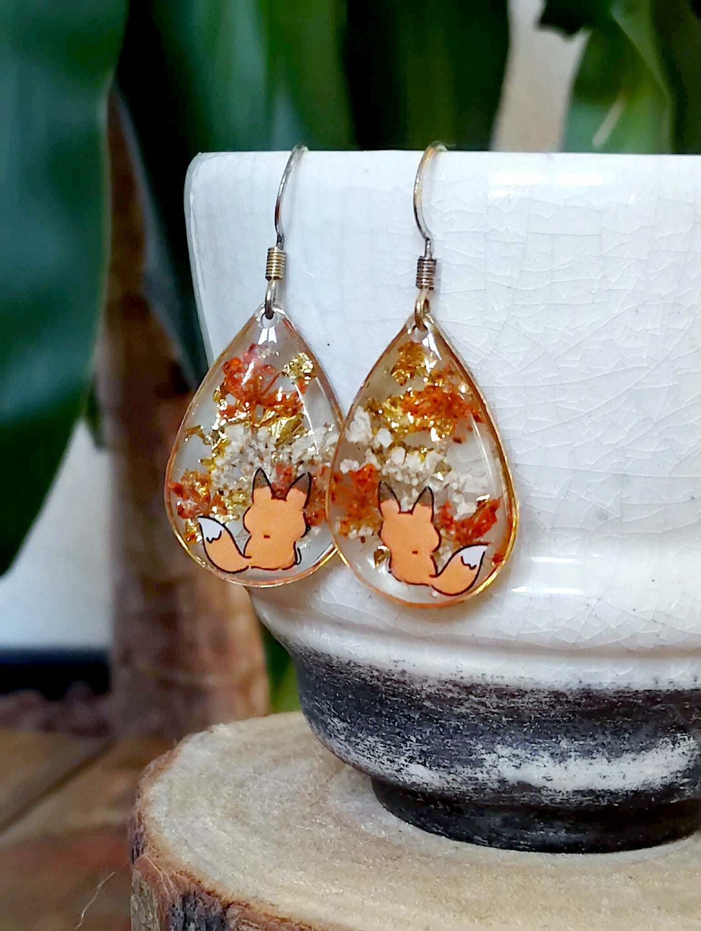 Boucles d'oreille, Fleur de carotte