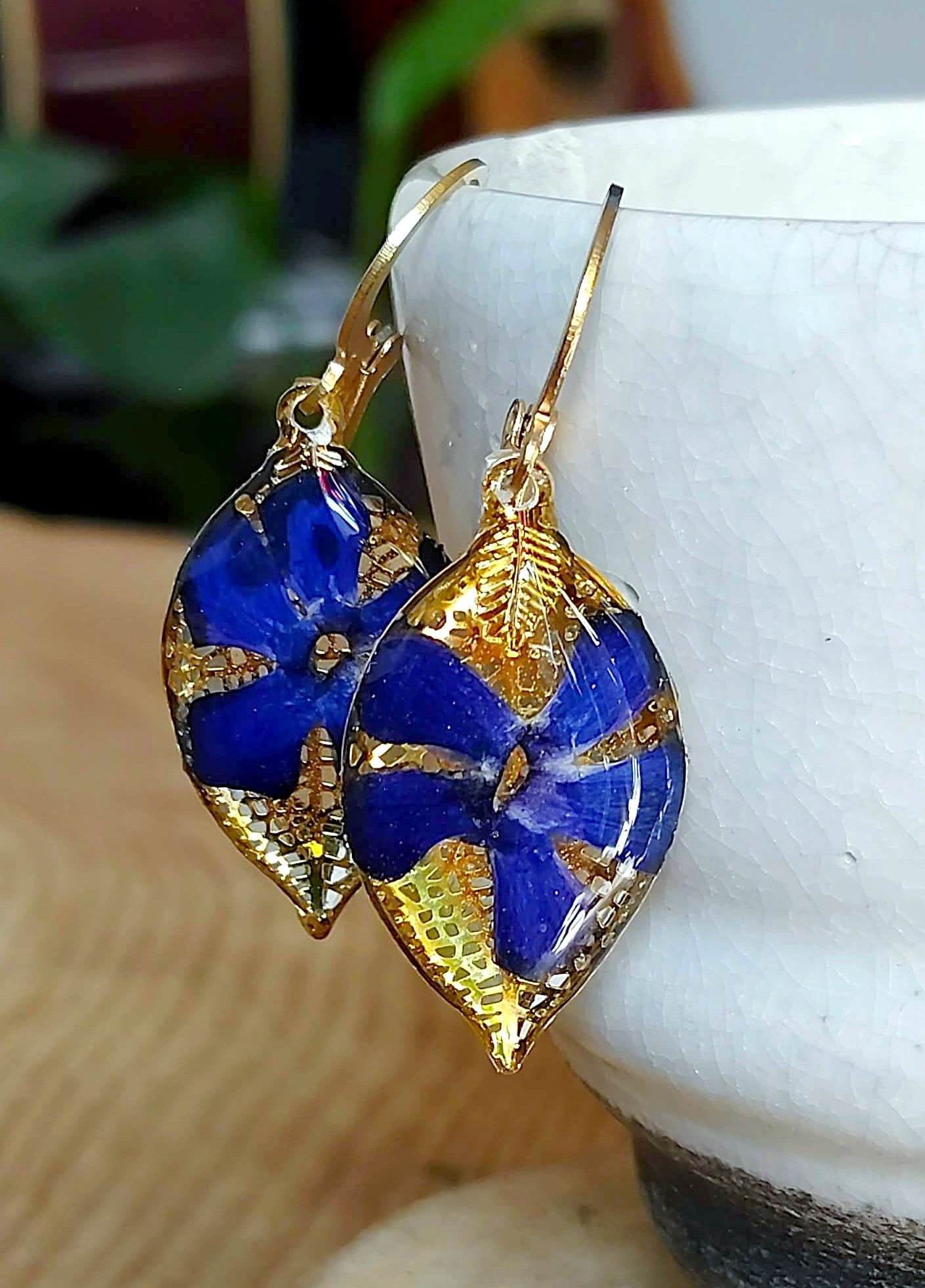 Boucles d'oreille Pervenche