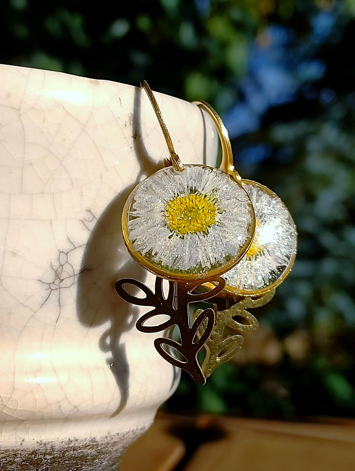 Boucles d'oreille Pâquerette