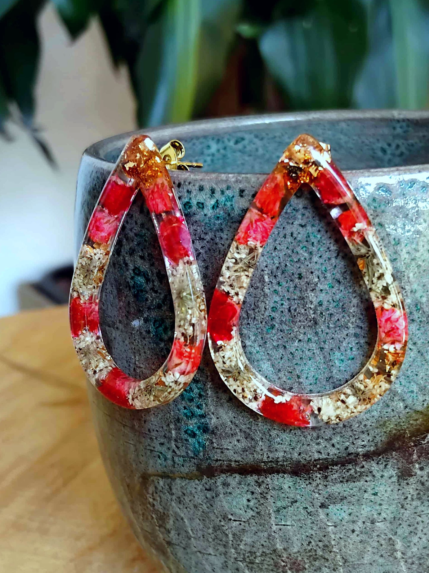 Boucles d'oreille Gypsophiles Fleur de carotte