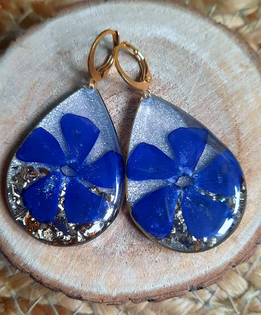 Boucles d'oreille, Pervenche