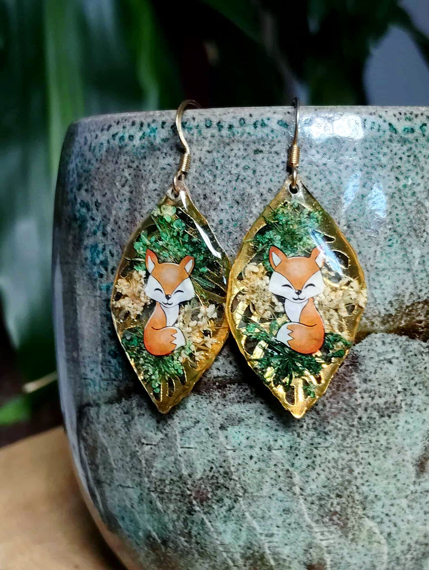 Boucles d'oreille, Fleur de carotte