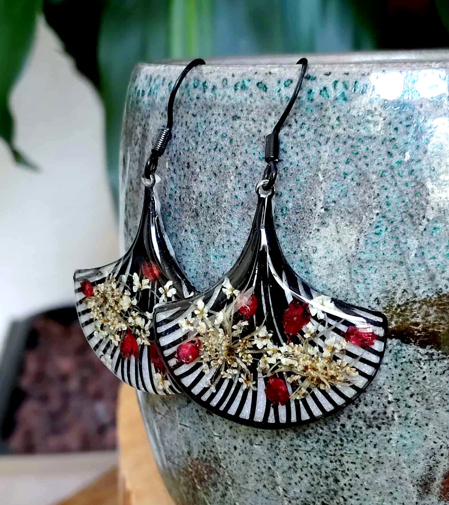 Boucles d'oreille Bruyères Fleur de carotte