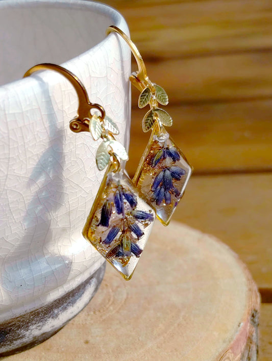 Boucles d'oreille Lavande