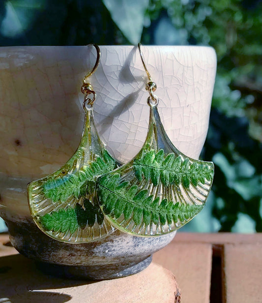 Boucles d'oreille Fougère