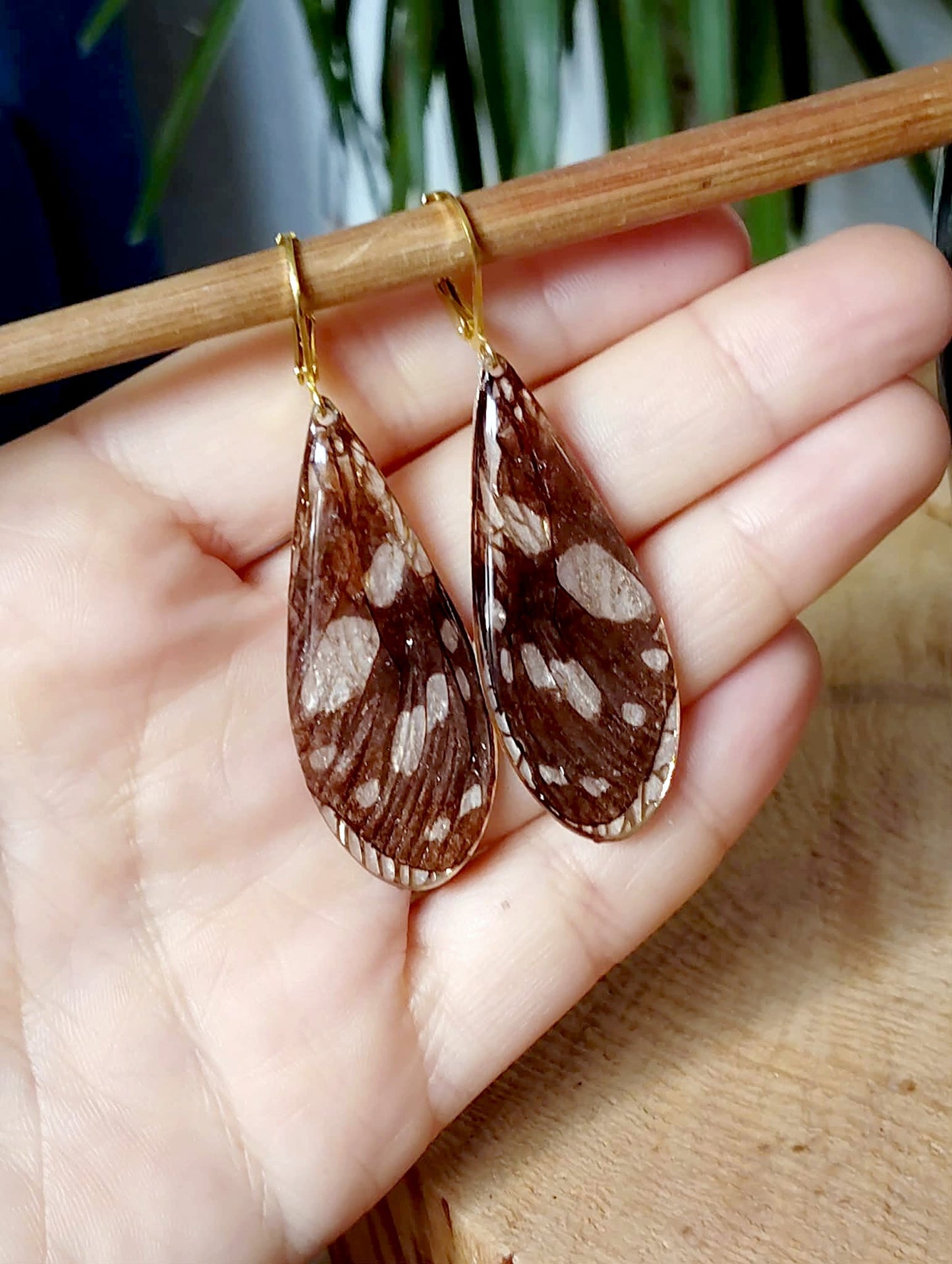 Boucles d'oreille, Aile de papillon