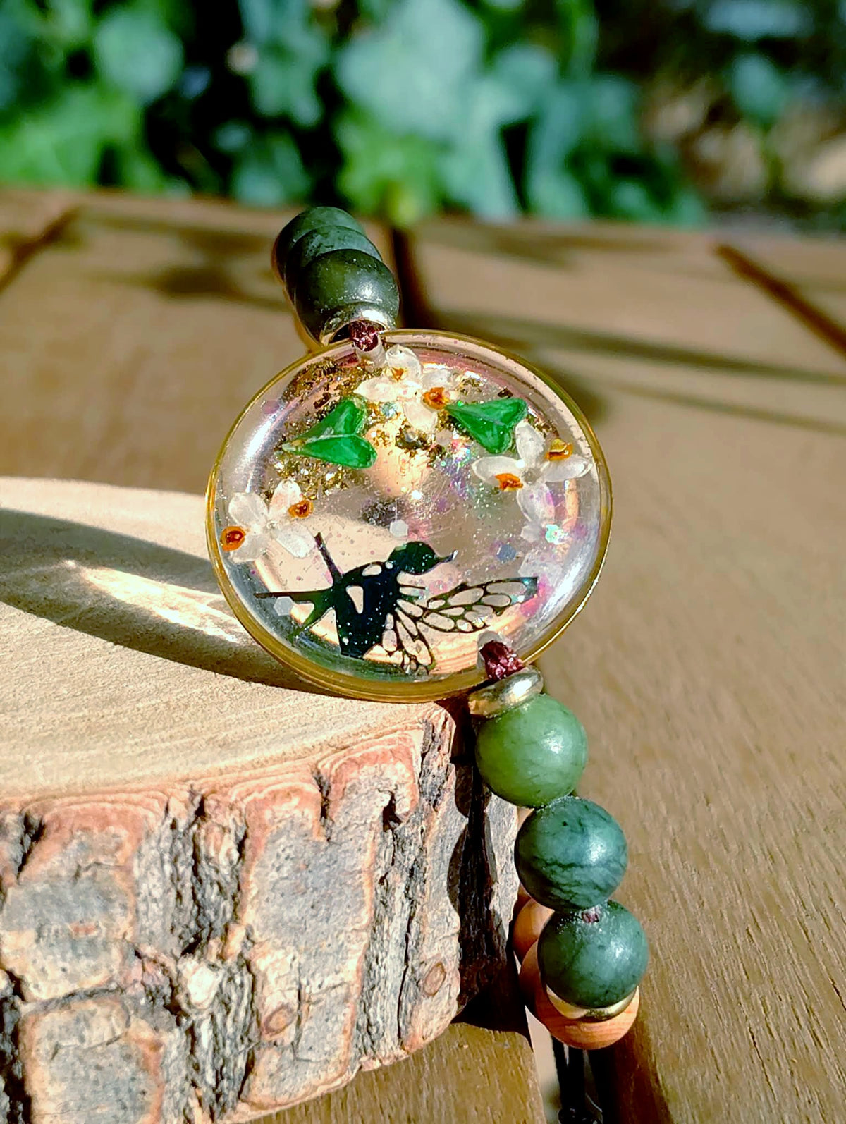 Bracelet Fleurs d'olivier et Bourses à pasteur