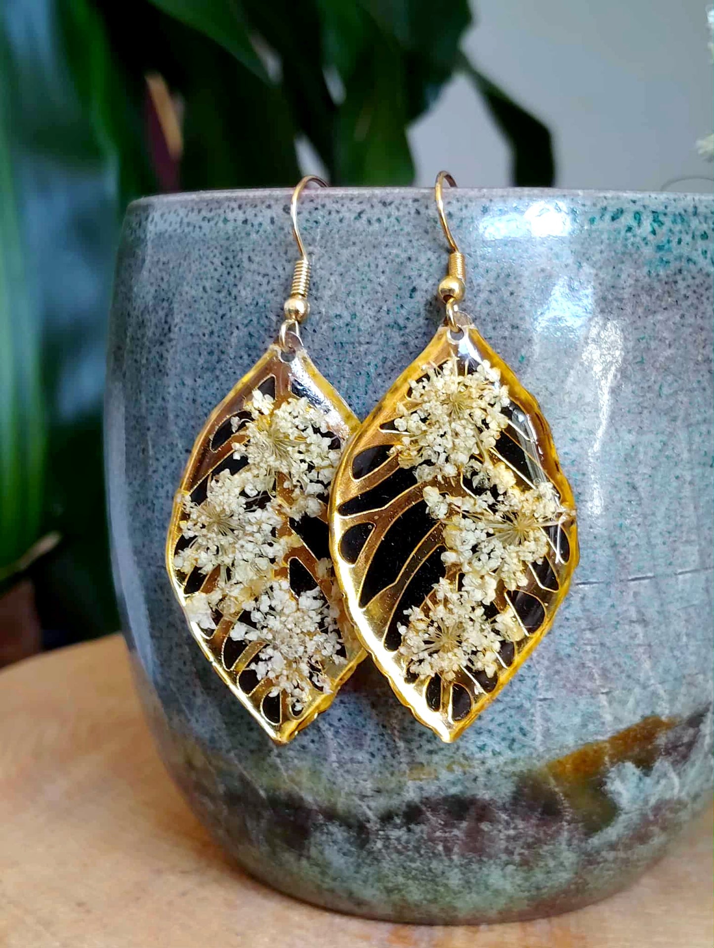 Boucles d'oreille, Fleur de carotte