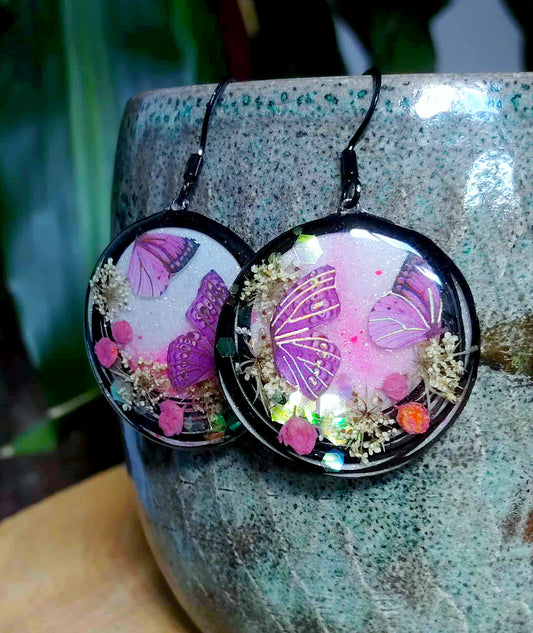 Boucles d'oreille Fleur de carotte