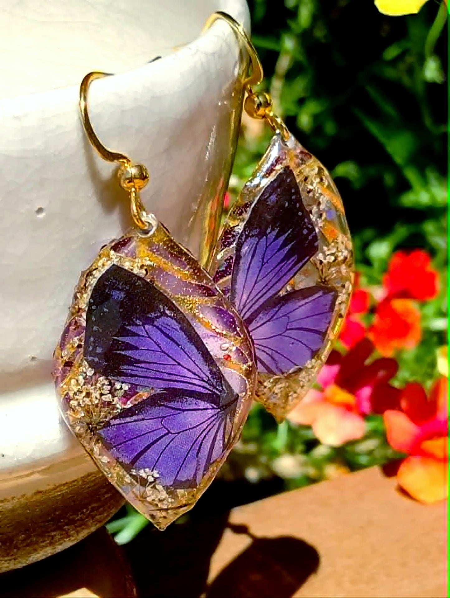 Boucles d'oreille Fleur de carotte