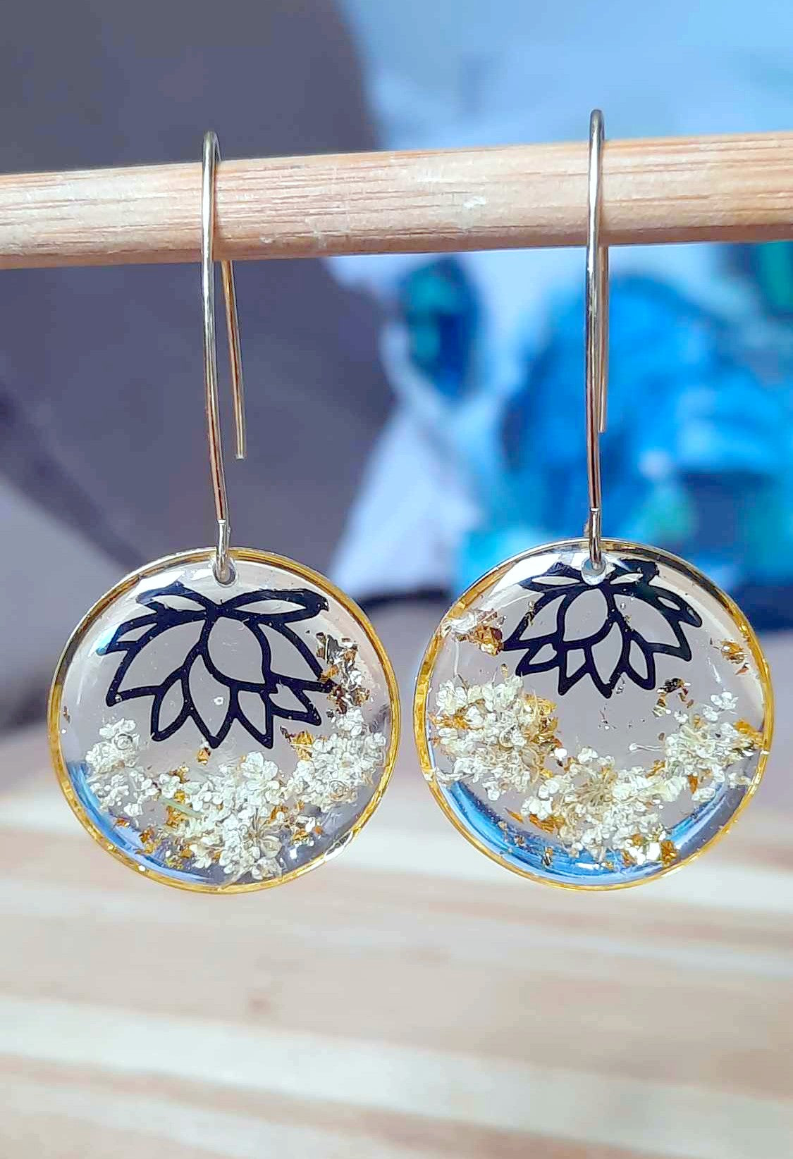 Boucles d'oreille, Fleur de carotte