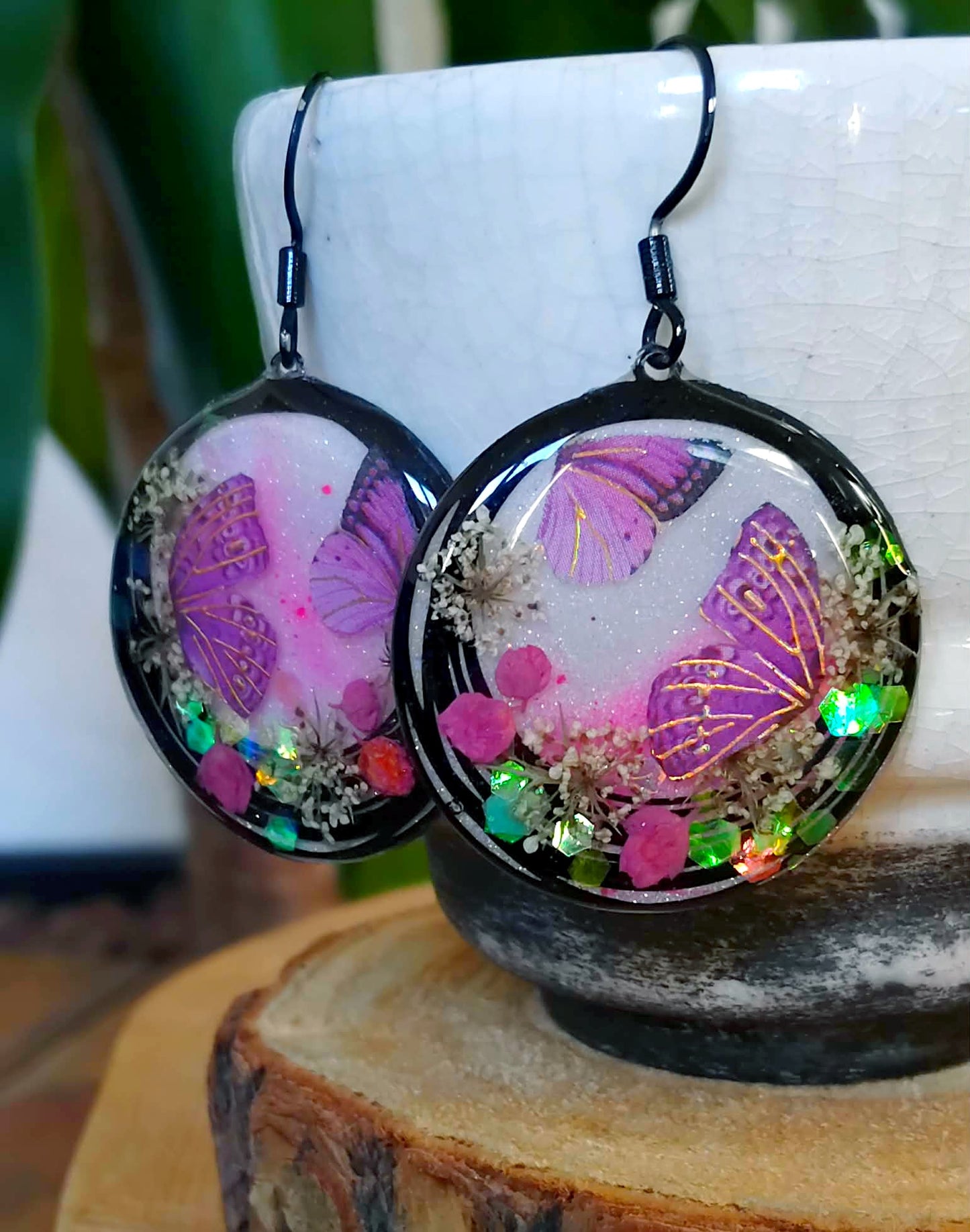 Boucles d'oreille Fleur de carotte