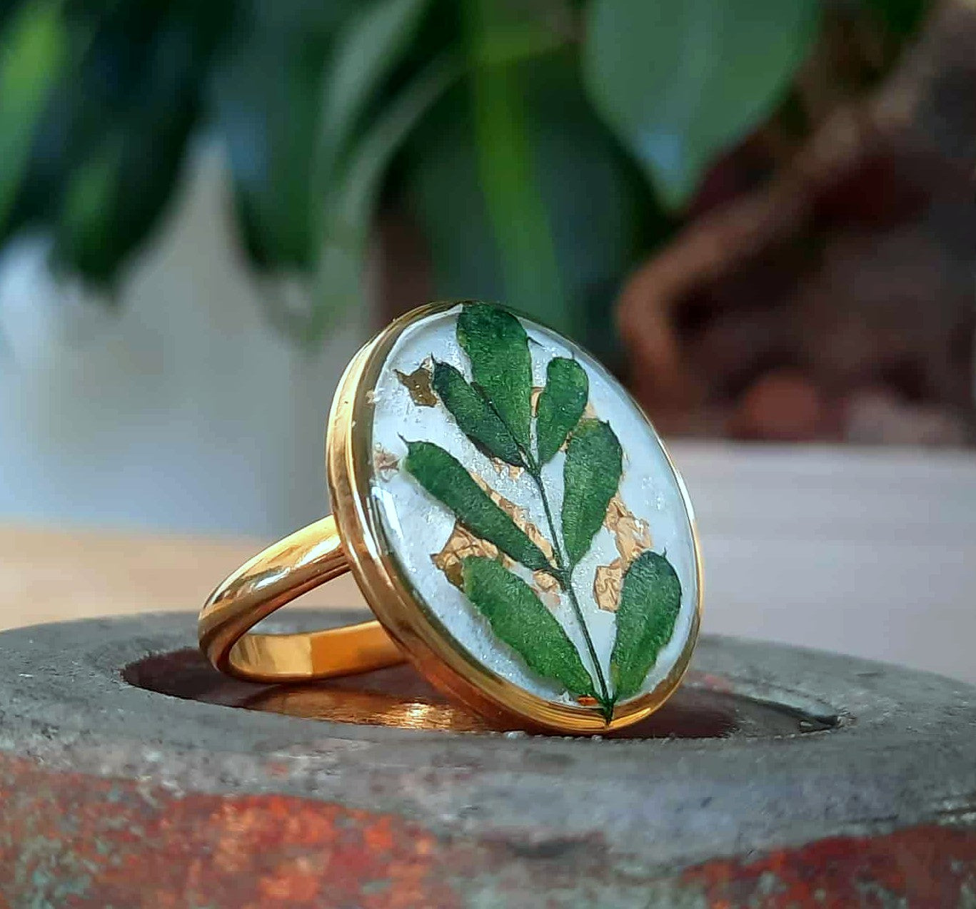 Bague Feuille d'indigotier