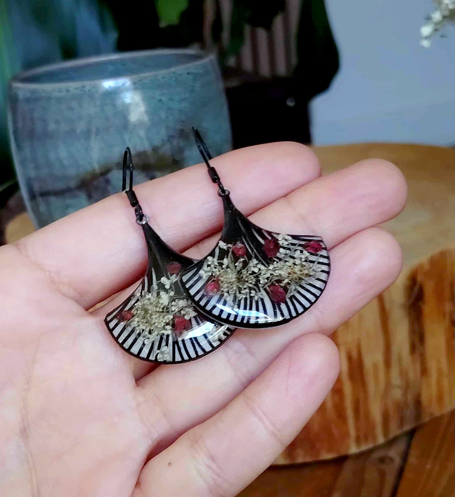 Boucles d'oreille Bruyères Fleur de carotte