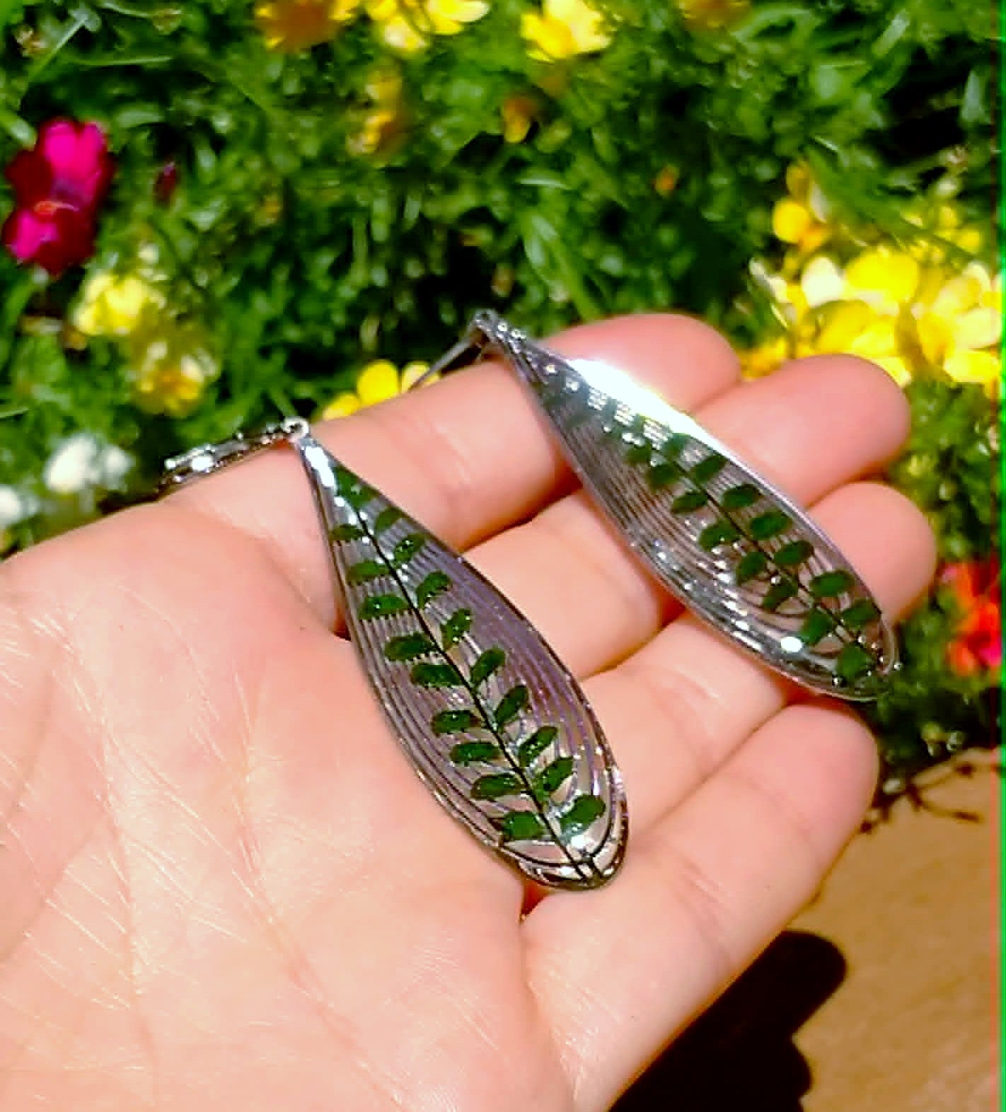 Boucles d'oreille Fougère
