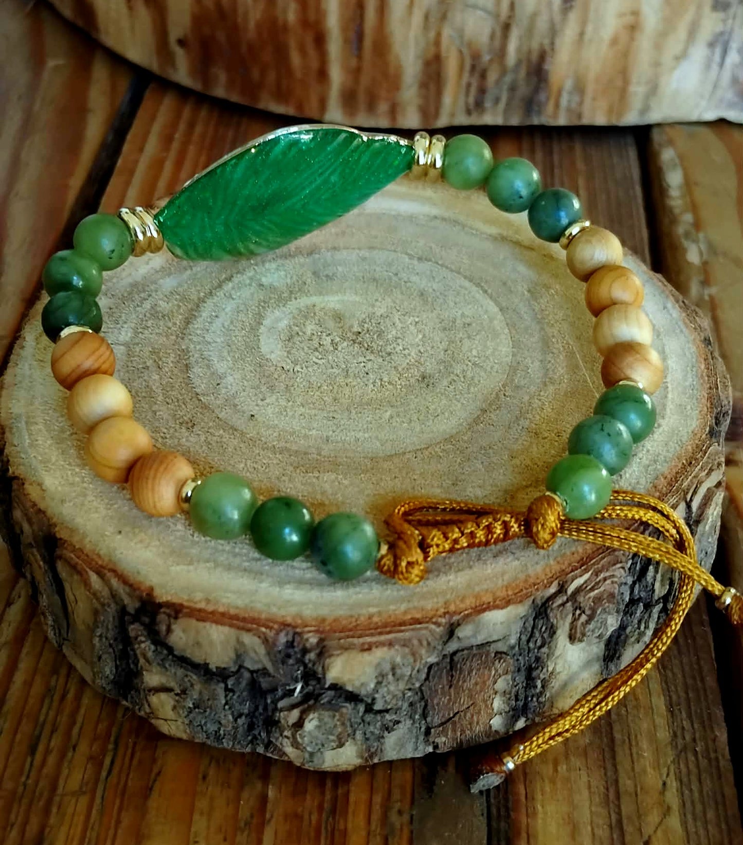 Bracelet Fleur de Jasmin Jade