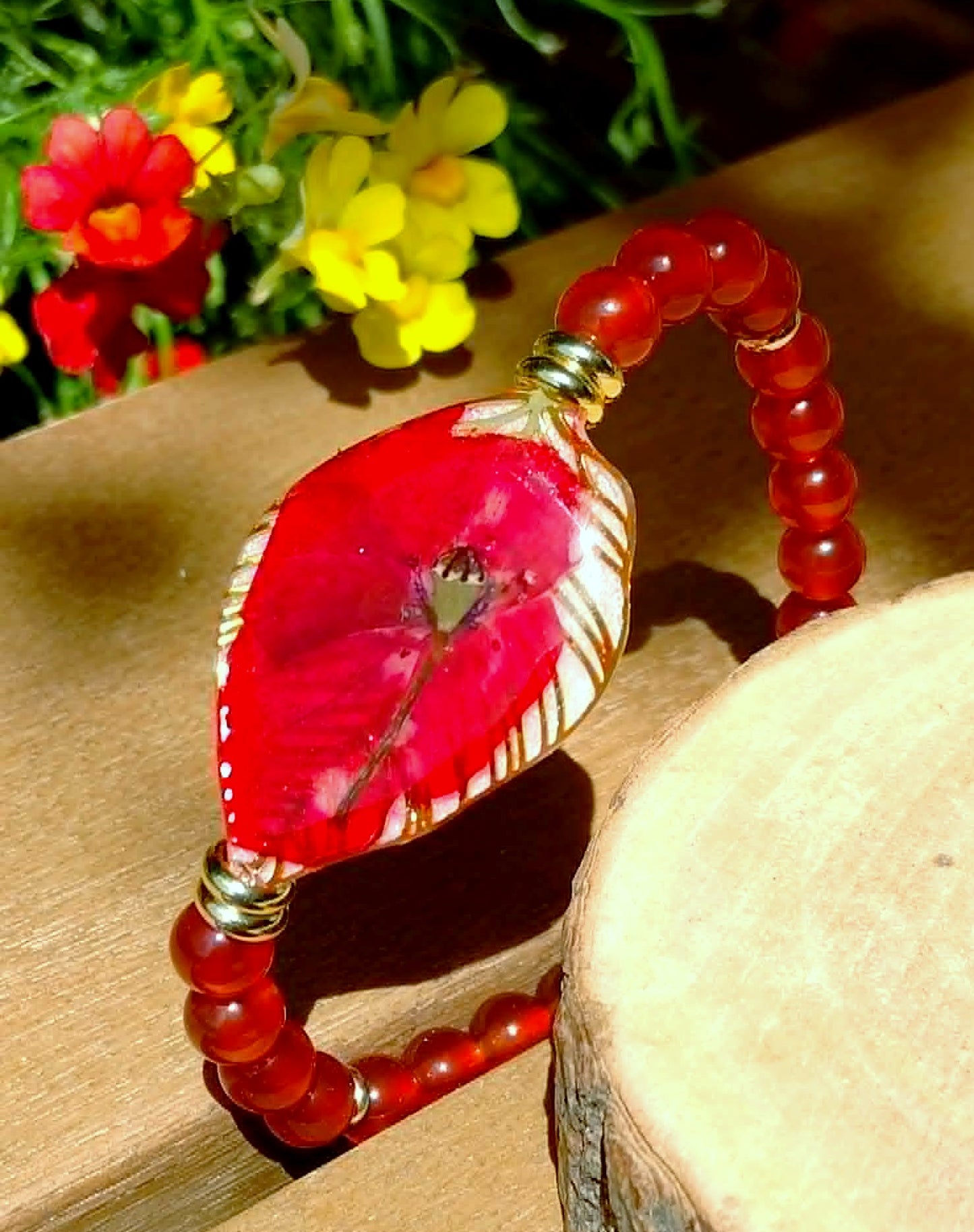 Bracelet Coquelicot Agate
